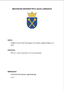SWF 39 – Album studentów z lat 1927/28-1949/50