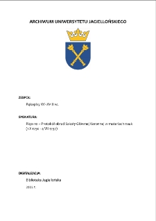 Rkps 10 &ndash; Protok&oacute;ł obrad Szkoły Gł&oacute;wnej Koronnej w materiach nauk (1 X 1790 - 4 VII 1797)